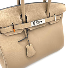 HERMES Togo BIRKIN 30 Etoupe ZAS088 TX