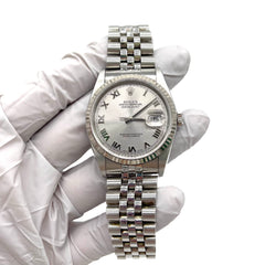 Rolex Datejust 36 Roman Dial Steel & White Gold 16234