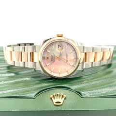 Rolex Datejust 36mm 116201 Rosegold Stainless Steel Oyster