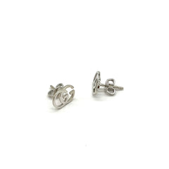 Gucci Interlocking 18k white gold earrings