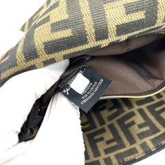FENDI Baguette Brown FF jacquard fabric bag