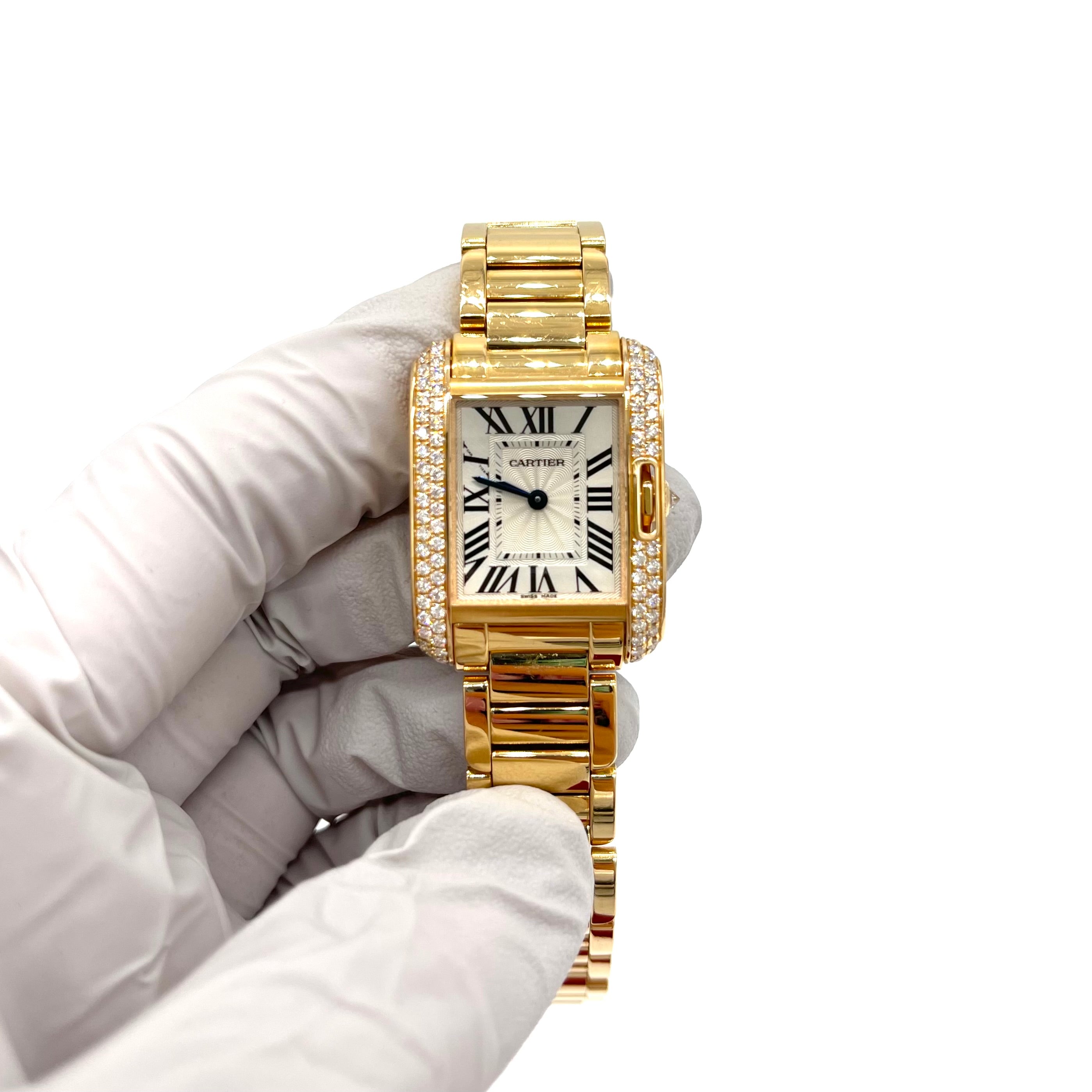 CARTIER TANK ANGLAISE YELLOW GOLD WITH DIAMONDS