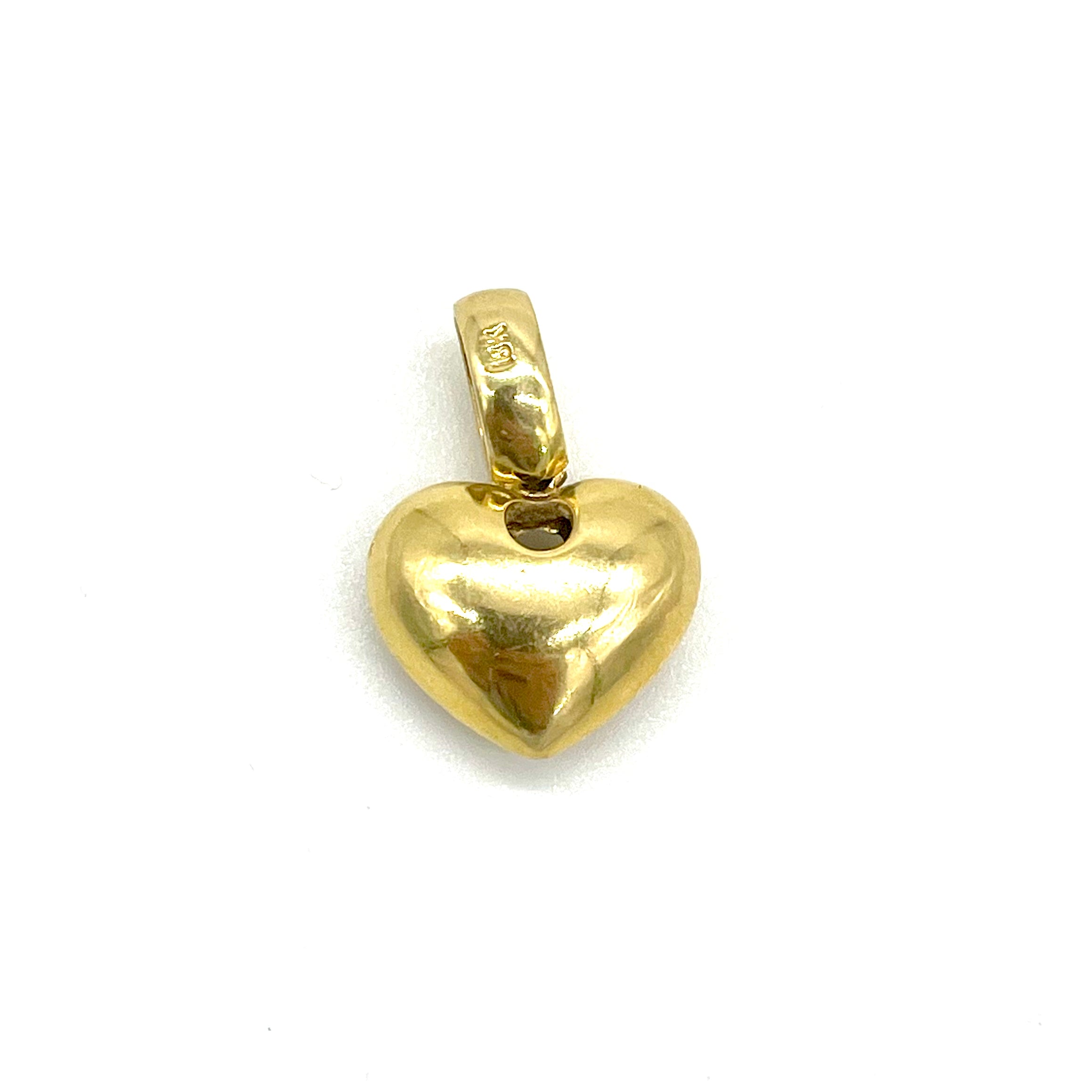 18k Yellow Gold & Pink Diamond Heart Pendant