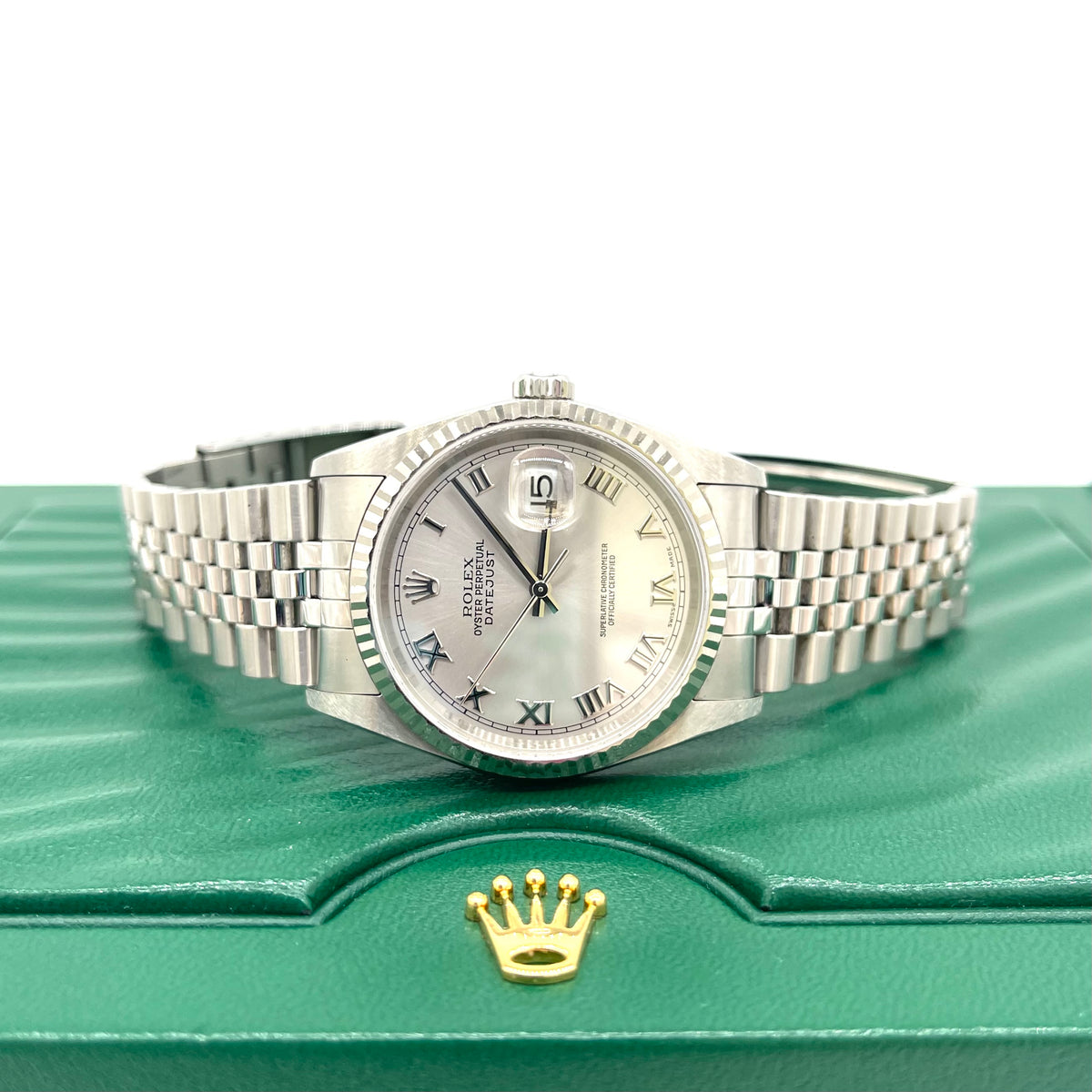 Rolex Datejust 36 Roman Dial Steel & White Gold 16234