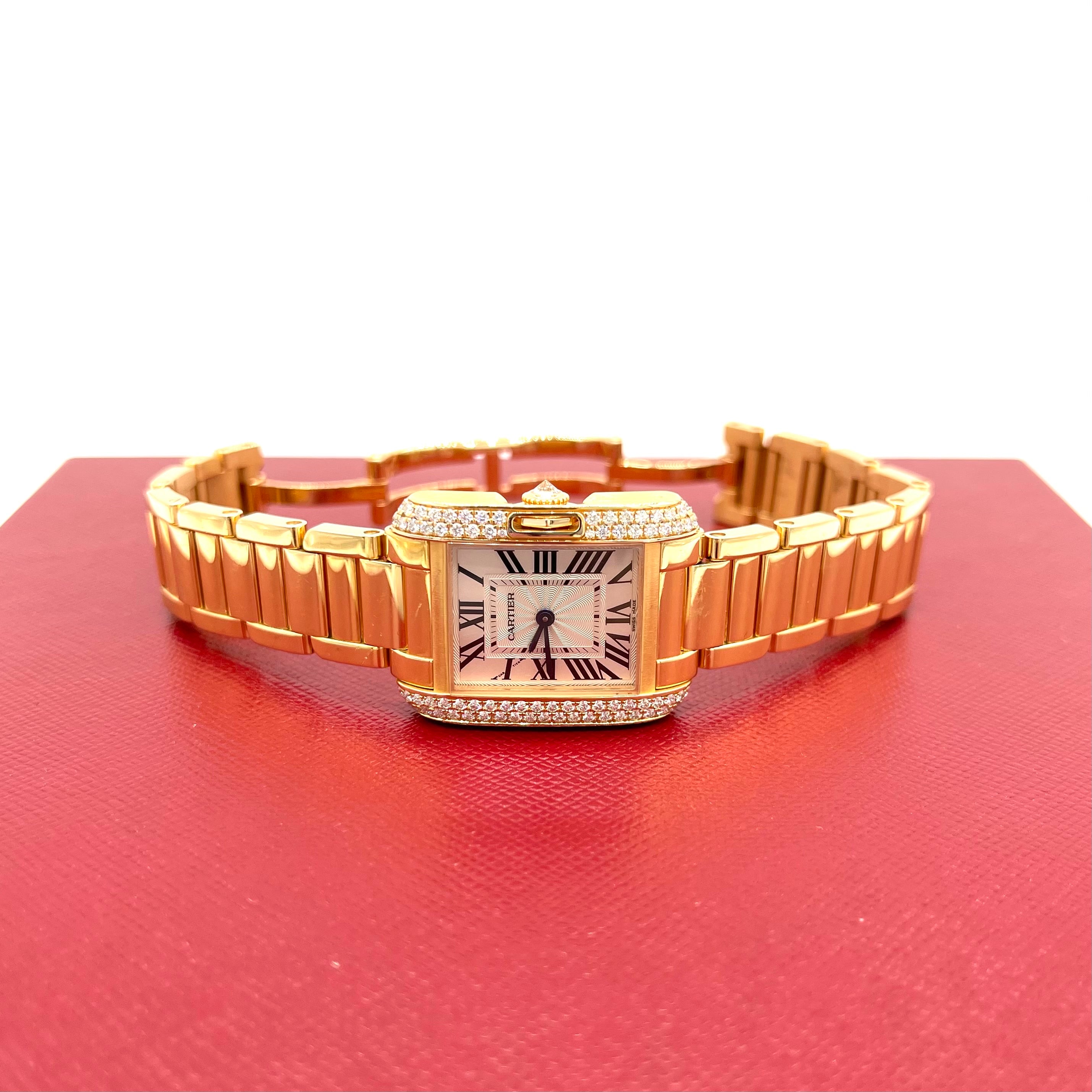 WT100007 Cartier Tank Anglaise Yellow Gold