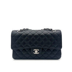 CHANEL Caviar Quilted Medium Double Flap Black