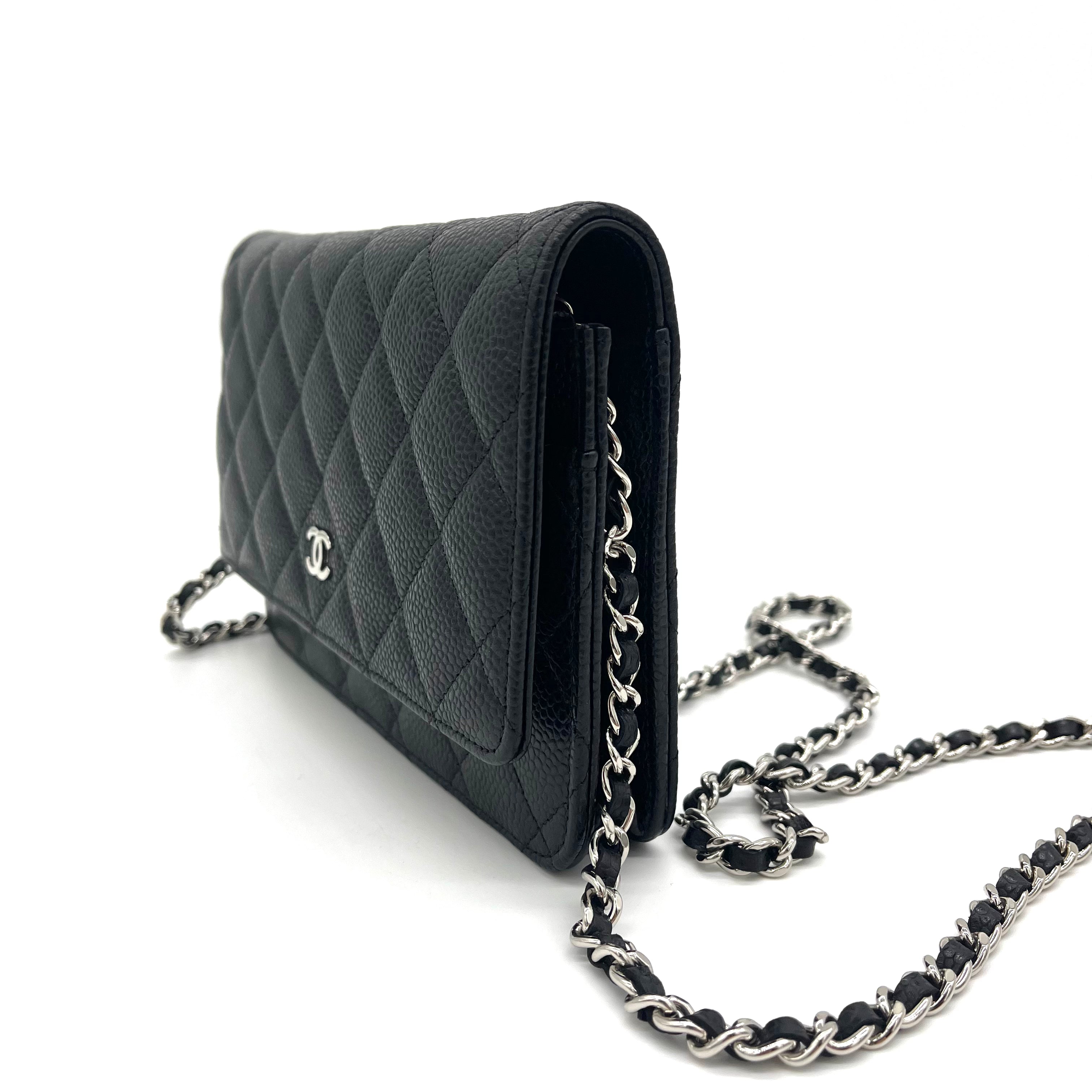 Caviar Quilted Wallet On Chain Woc Black 2018 2019