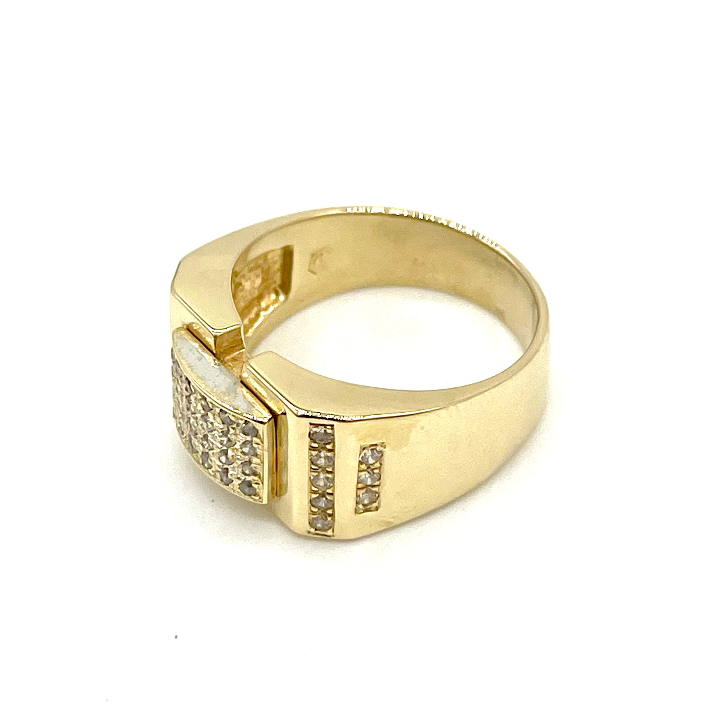 18k Gold & Diamond Square Cluster Ring