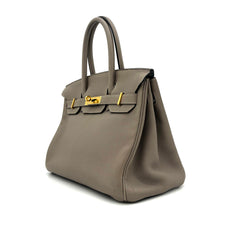 HERMES  Taurillon Novillo Birkin 30 Gris Asphalte