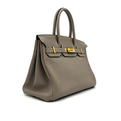 HERMES  Taurillon Novillo Birkin 30 Gris Asphalte