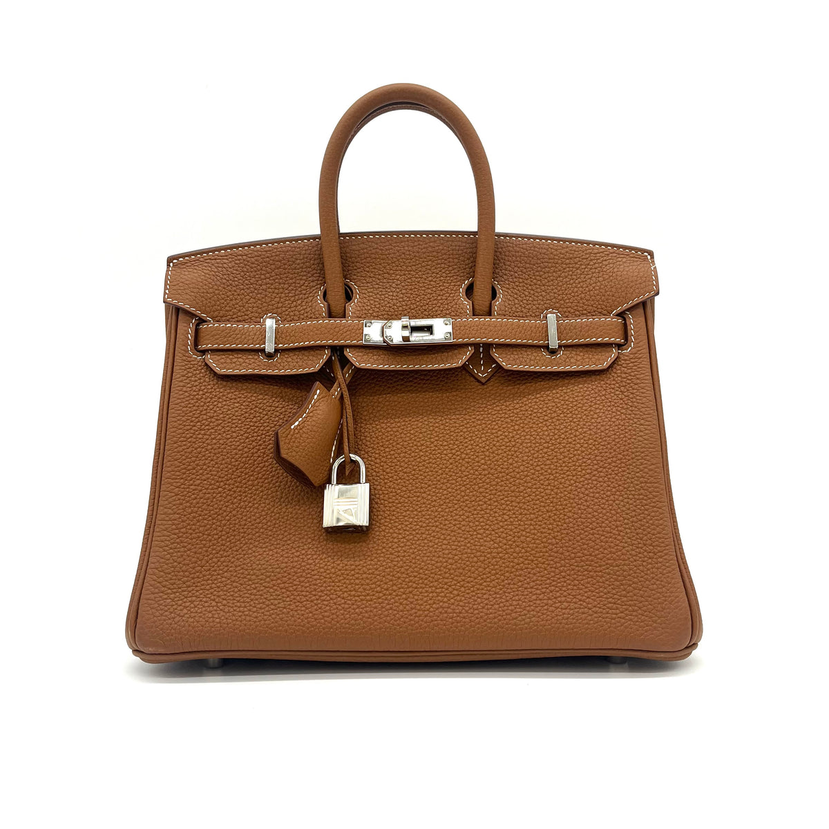 HERMES  Togo Birkin 25 Brown Hardware silver