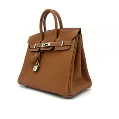 HERMES  Togo Birkin 25 Brown Hardware silver