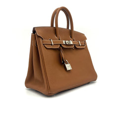 HERMES  Togo Birkin 25 Brown Hardware silver