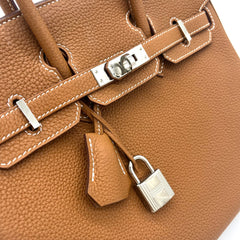 HERMES  Togo Birkin 25 Brown Hardware silver