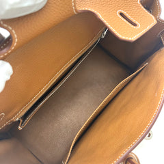 HERMES  Togo Birkin 25 Brown Hardware silver