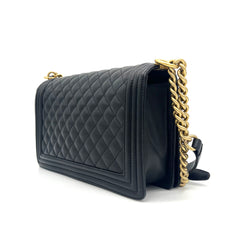 Chanel  Caviar Quilted Large Boy Flap Black 2018-2019