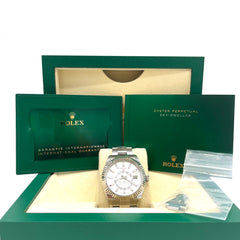 Rolex Sky-Dweller Oyster Perpetual 42mm White Index Dial Oyster Bracelet 2023