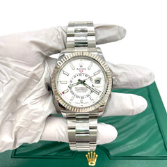 Rolex Sky-Dweller Oyster Perpetual 42mm White Index Dial Oyster Bracelet 2023