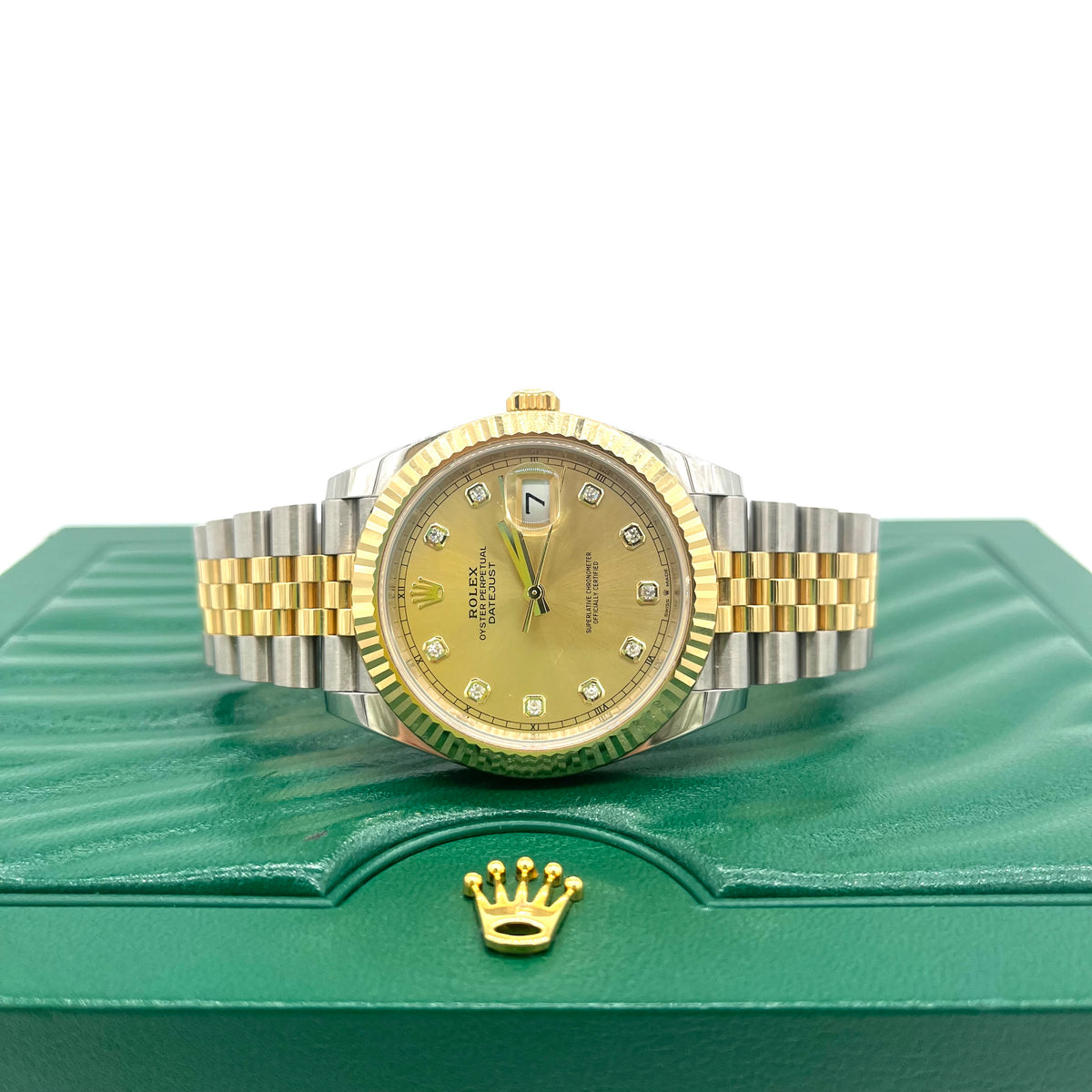 41mm Steel & Yellow Gold Fluted Bezel Champagne Diamond Dial Jubilee Bracelet Reference#: 126333 2022