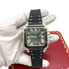 Cartier Santos 40mm Stainless Steel and ADLC Grey Roman Dial 2023