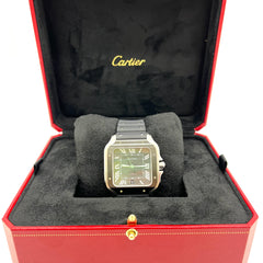 Cartier Santos 40mm Stainless Steel and ADLC Grey Roman Dial 2023