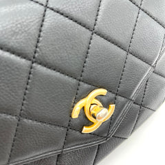 Chanel  Calfskin Quilted Flap Waist Bag Black 2019