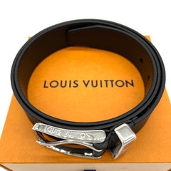 Louis Vuitton  Calfskin 35mm Pont Neuf Belt 95 38 Black