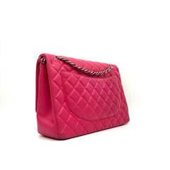 Chanel  Lambskin Quilted Jumbo Single Flap Barbie Pink 2014