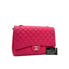 Chanel  Lambskin Quilted Jumbo Single Flap Barbie Pink 2014