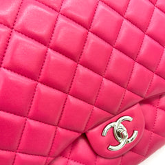 Chanel  Lambskin Quilted Jumbo Single Flap Barbie Pink 2014