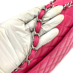 Chanel  Lambskin Quilted Jumbo Single Flap Barbie Pink 2014