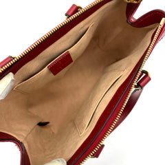 Gucci  GG Supreme Monogram Flora Web Small Ophidia Tote Bag Red