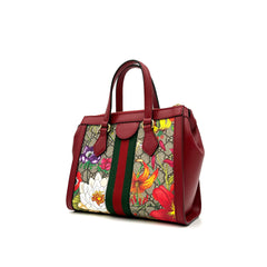 Gucci  GG Supreme Monogram Flora Web Small Ophidia Tote Bag Red