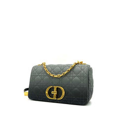 Christian Dior  Lambskin Cannage Medium Caro Bag Grey Stone