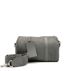 Louis Vuitton  Grained Calfskin Aerogram City Keepall Gris