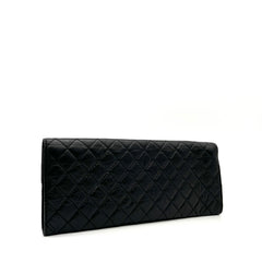 CHANEL Paris-Hamburg Clasp Quilted Clutch Black 2018-2019