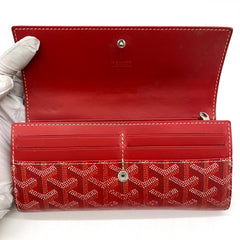 Goyard Goyardine Varenne Long Wallet Red