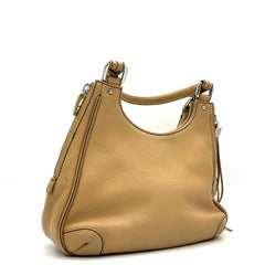 Chanel Grained Calfskin Tassel Hobo Beige 2003-2004