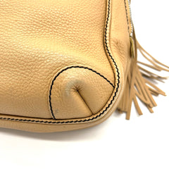 Chanel Grained Calfskin Tassel Hobo Beige 2003-2004