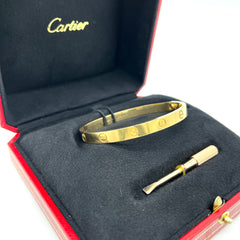 Cartier LOVE bracelet, classic model size 18