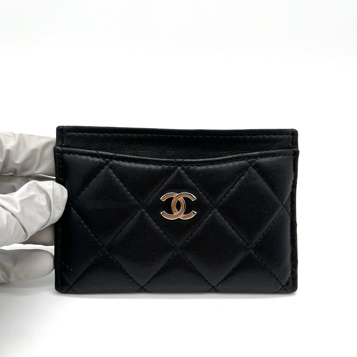 Chanel Lambskin Quilted Card Holder Black 2021