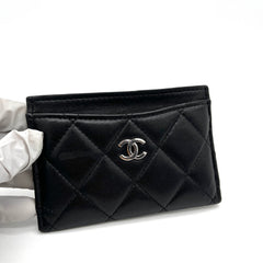 Chanel Lambskin Quilted Card Holder Black 2021