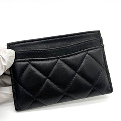 Chanel Lambskin Quilted Card Holder Black 2021