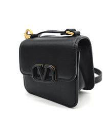 Valentino Garavani Smooth Calfskin Micro VSling Shoulder Bag Black