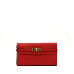 Hermes Epsom Kelly Longue Wallet Rouge Tomate