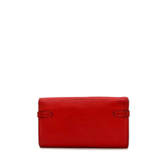 Hermes Epsom Kelly Longue Wallet Rouge Tomate