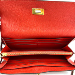 Hermes Epsom Kelly Longue Wallet Rouge Tomate