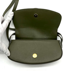 Celine Smooth Calfskin Tabou Clutch On Strap Olive