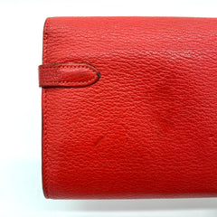 Hermes Epsom Kelly Longue Wallet Rouge Tomate