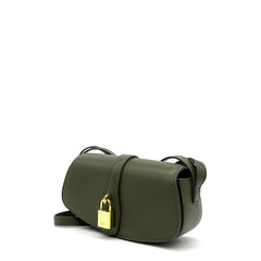 Celine Smooth Calfskin Tabou Clutch On Strap Olive